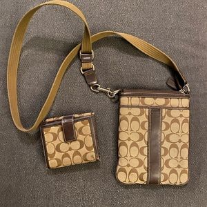 Coach cross body and wallet